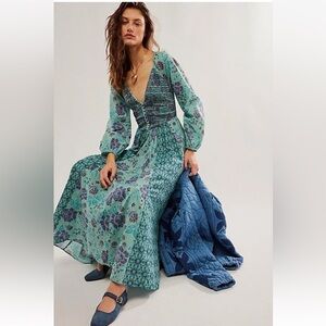 Free People A New Way Maxi Dress Size S